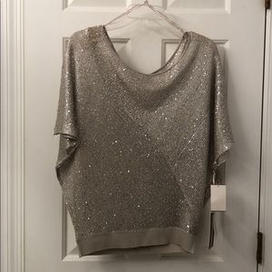 Beige/silver sequence tunic! NWT Nordstrom Rack
